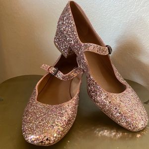 Madewell Pink / Purple Glitter Mary Jane 7.5